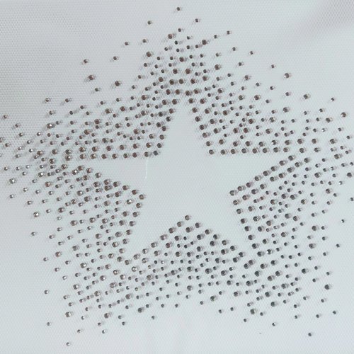 Transfert étoile strass 21 cm thermocollant