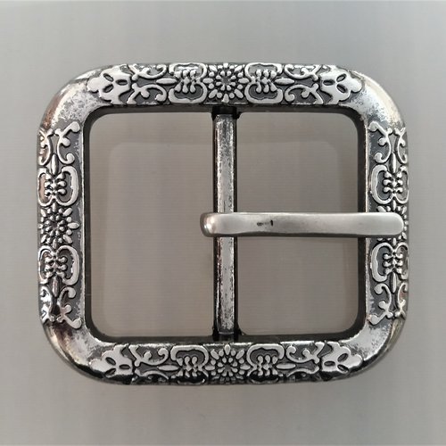 Boucle de ceinture rectangulaire en métal passage de 3,5 cm
