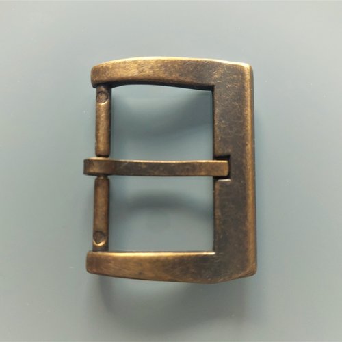 Boucle de ceinture rectangulaire passage de 3 cm coloris bronze vieilli