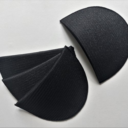 Lot de 4 épaulettes noires en mousse
