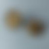 2 pin's coloris bronze supports de cabochons ronds 20 mm