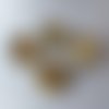 4 broches coloris bronze supports de cabochons ronds 20 mm