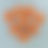 8 boutons ronds 23mm plastique coloris orange dégradé