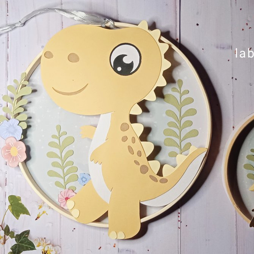 Tableau dinosaure pour décoration de chambre d'enfant