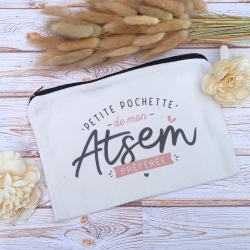 Trousse atsem /trousse nounou/pochette cadeau atsem/cadeau de fin d'année