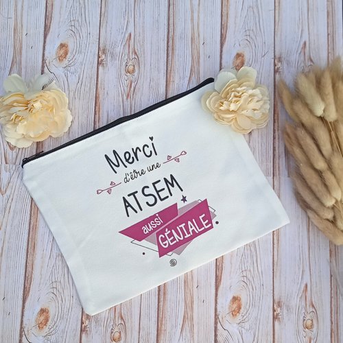 Trousse atsem /trousse nounou/pochette cadeau atsem/cadeau de fin d'année