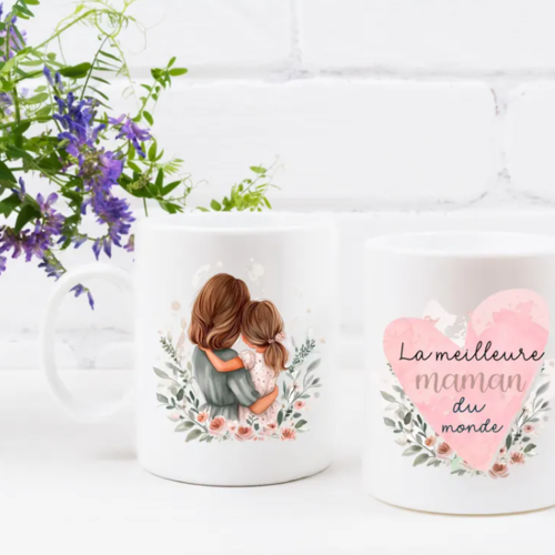 Mug fête de mères, cadeau maman, la meilleure maman du monde