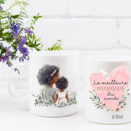 Mug fête de mères, cadeau maman, la meilleure maman du monde