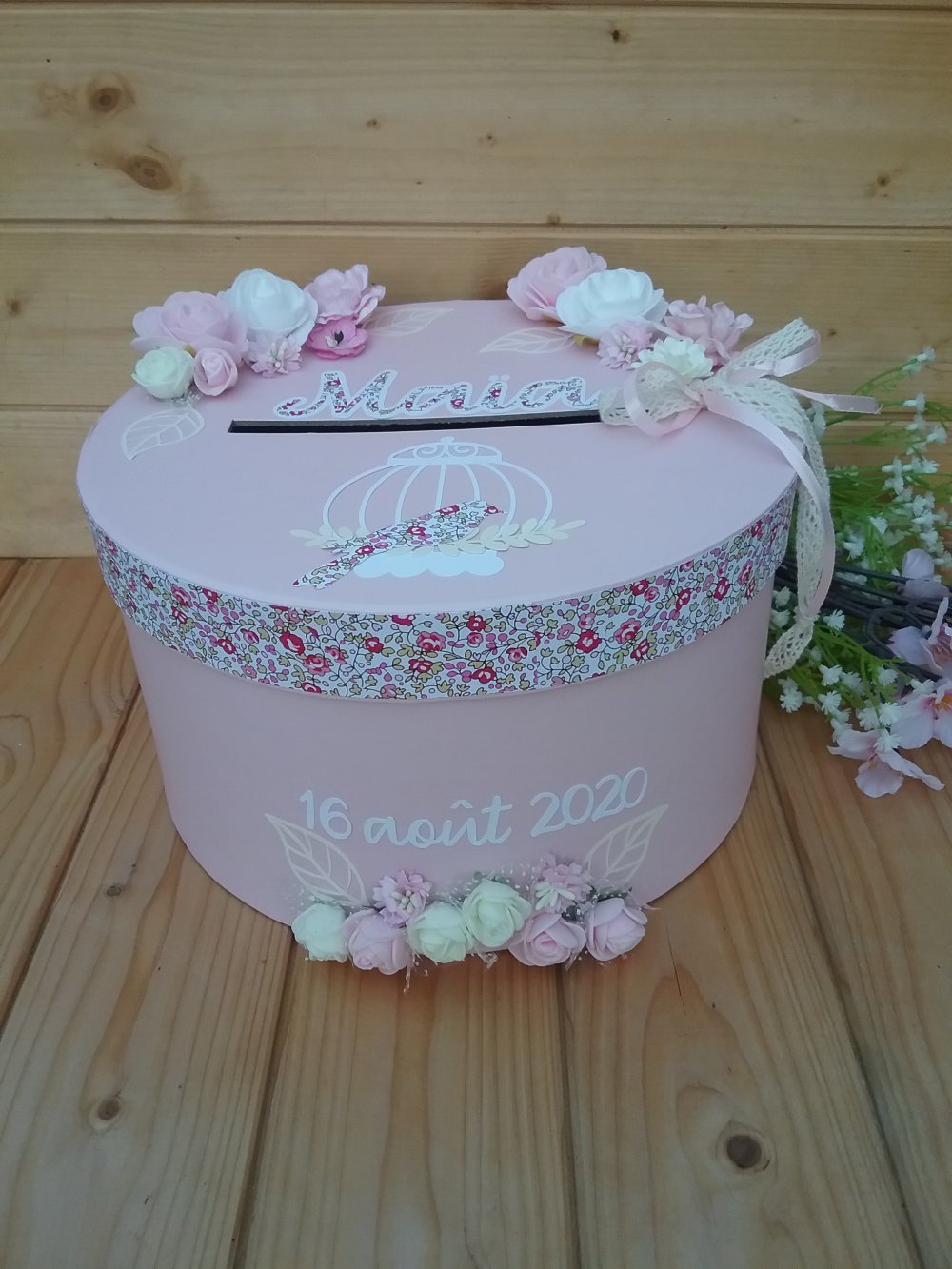 Urne à enveloppes à personnaliser thème licorne pour mariage, baptême ou  anniversaire - urne en bois gravée sur-mesure décoration bohème