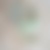 Faire part  colombe vert menthe or pour baptême , communion , profession de foi ou confirmation