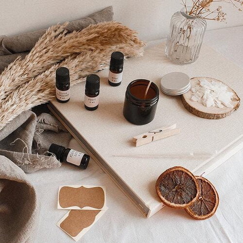 Fleurie - kit pour fabriquer 4 bougies parfumées - box diy