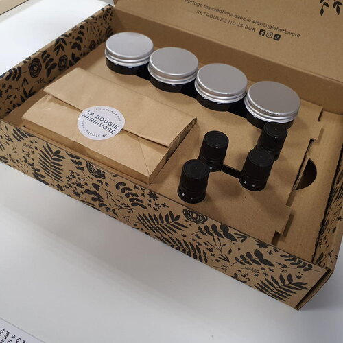 Gourmande - kit pour fabriquer 4 bougies parfumées - box diy