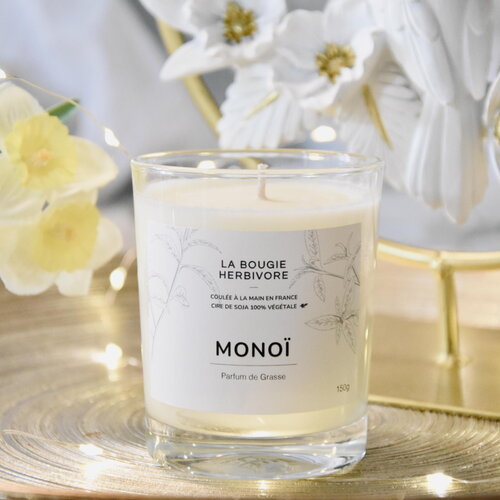 Monoï - bougie parfumée à la cire végétale de soja 150g
