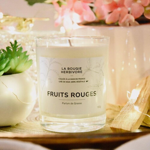 Fruits rouges - bougie parfumée à la cire végétale de soja 150g