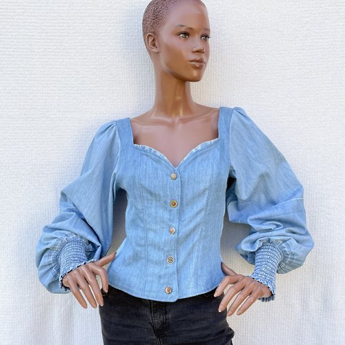 Blouse lady blue