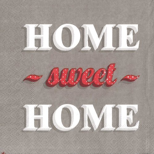 Serviette 33x33 home sweet home