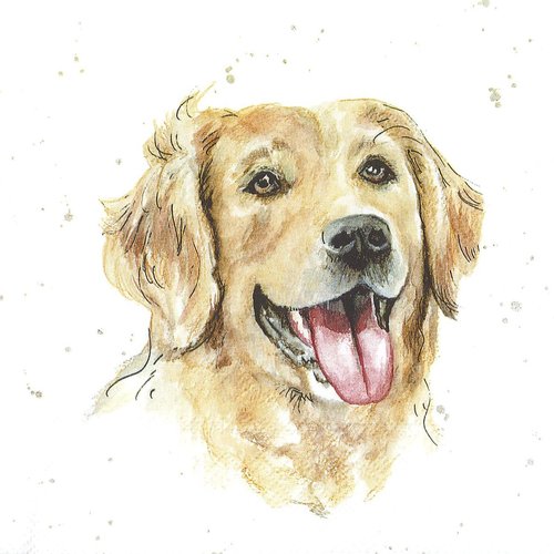 Serviette papier portrait de chien labrador