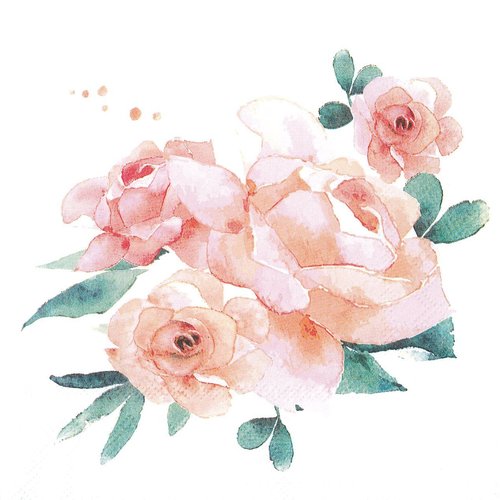 Serviette papier délicate rose pastel