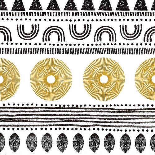 Serviette papier motif ethnique nature brun noir