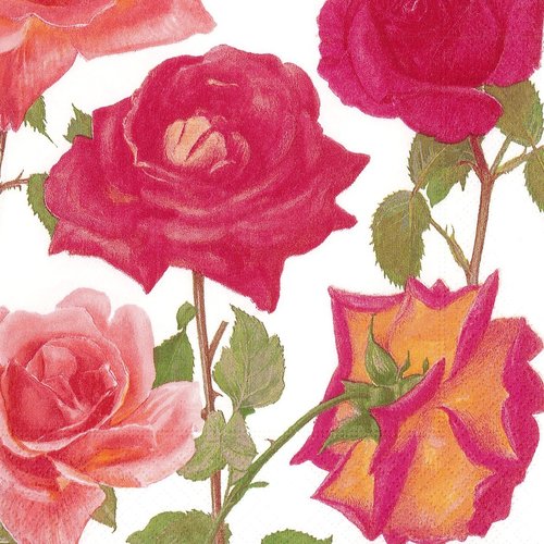 Serviette papier rose garden