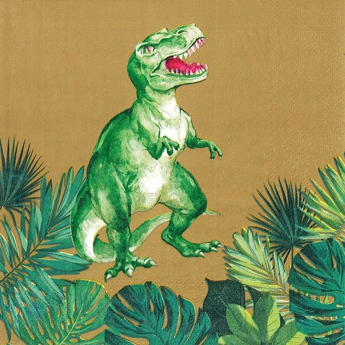 Serviette papier dinosaure dans la jungle