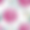 Serviette papier montgolfière hortensia rose panier oiseau
