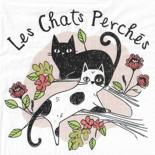 Serviette papier les chats perchés