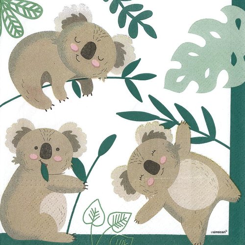 Serviette clématite petit panda joueur