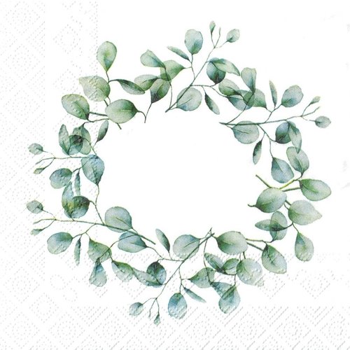 Serviette papier couronne de feuillage