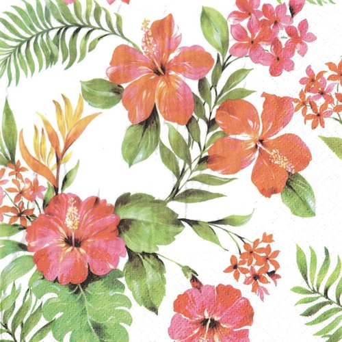 Serviette papier hibiscus