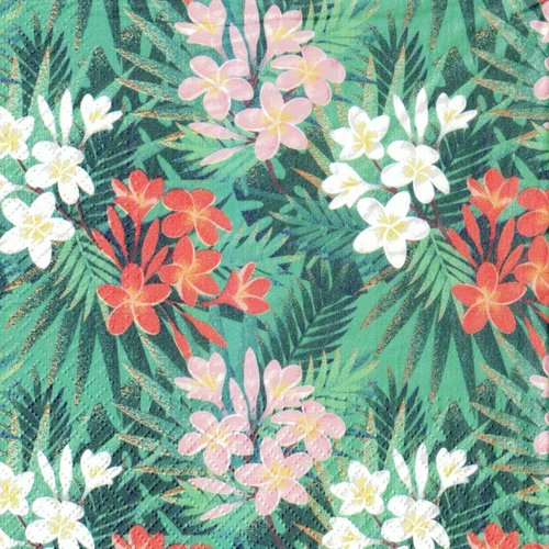 Serviette papier fleurs des îles
