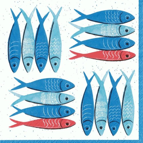 Serviette papier banc de sardines