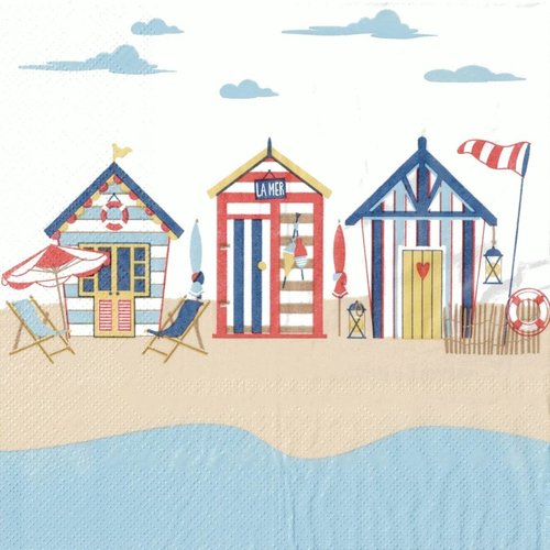 Serviette papier cabine de plage