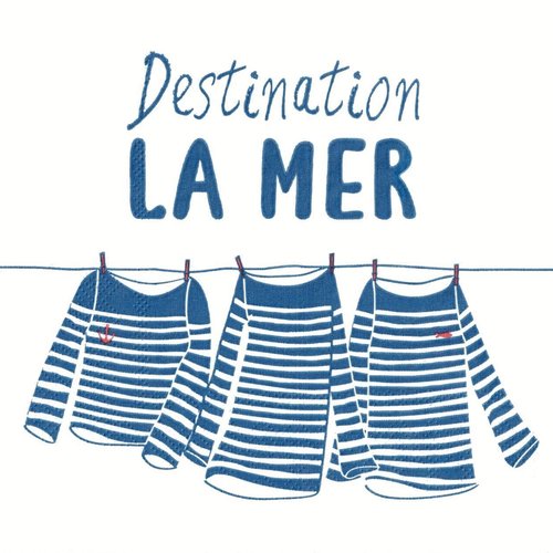 Serviette papier destination la mer