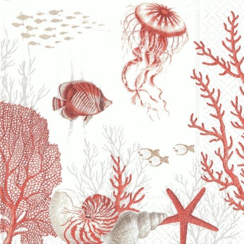 Serviette papier récif de corail