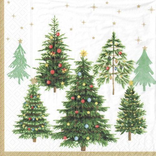 Serviette papier sapin décoré