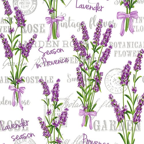 Serviette papier saison des lavandes en provence