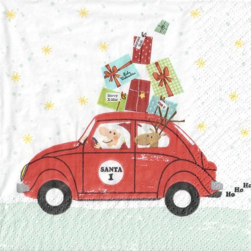 Serviette papier la tournée du père noel