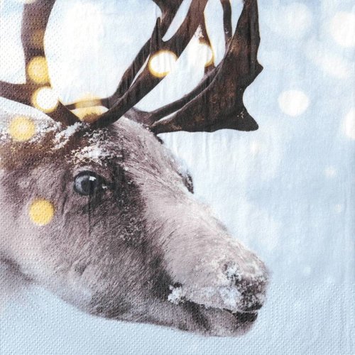 Serviette papier renne du père noel