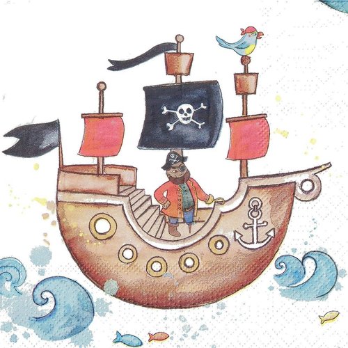Serviette papier les pirates et le corsaire