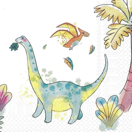 Serviette papier les dinosaures