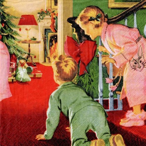 Serviette papier le père noel est passé