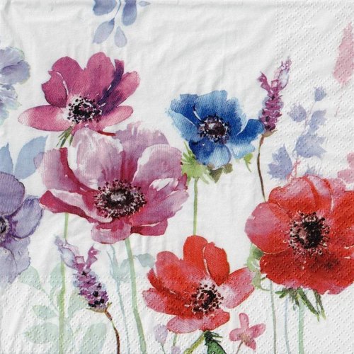 Serviette papier brassée d'anémone