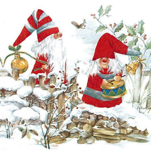 Serviette papier les lutins musiciens
