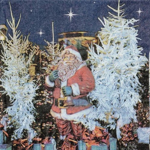 Serviette papier la maison du père-noel