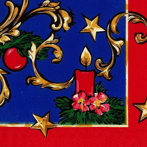 Serviette papier tableau de noel bougie