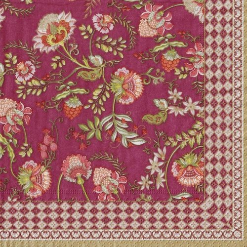 Serviette papier entrelas de fleurs