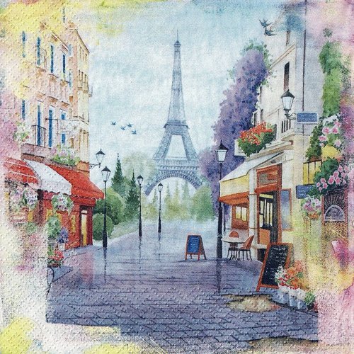 Serviette papier paris le marais tour eiffel
