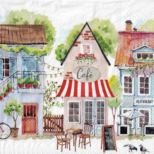 Serviette papier terrasse de café