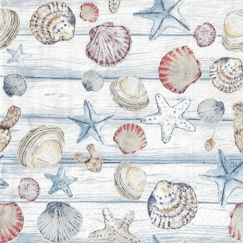 Serviette papier coquillage et crustacé